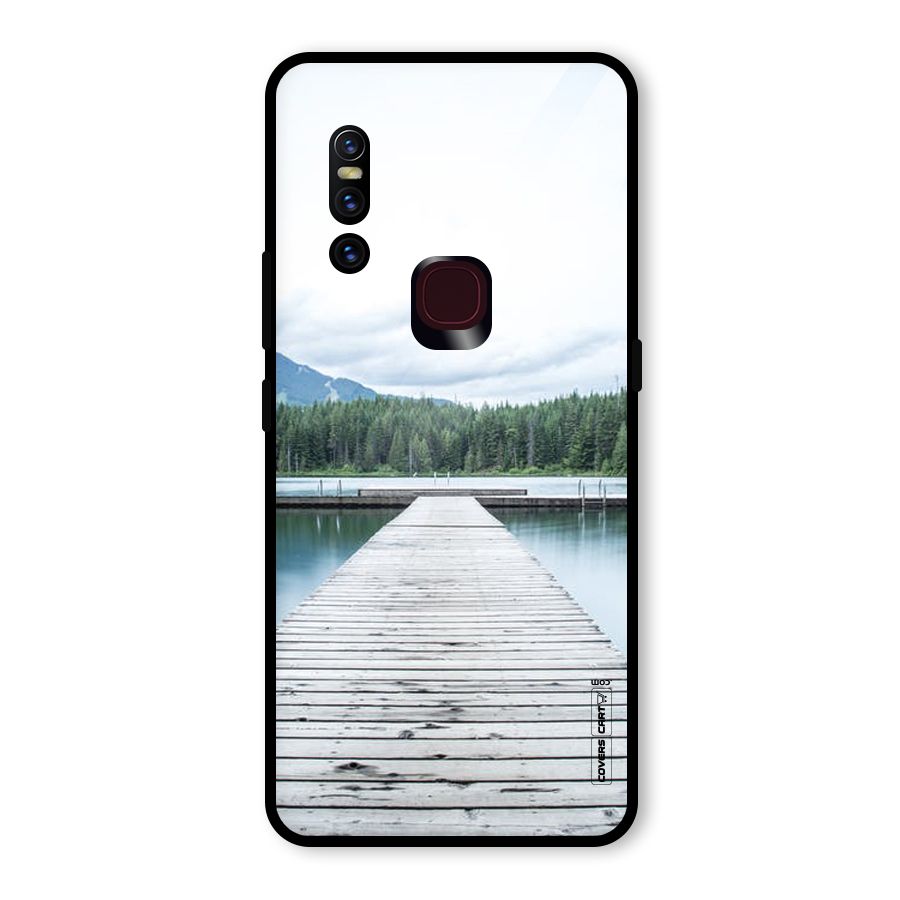 Dock River Glass Back Case for Vivo V15