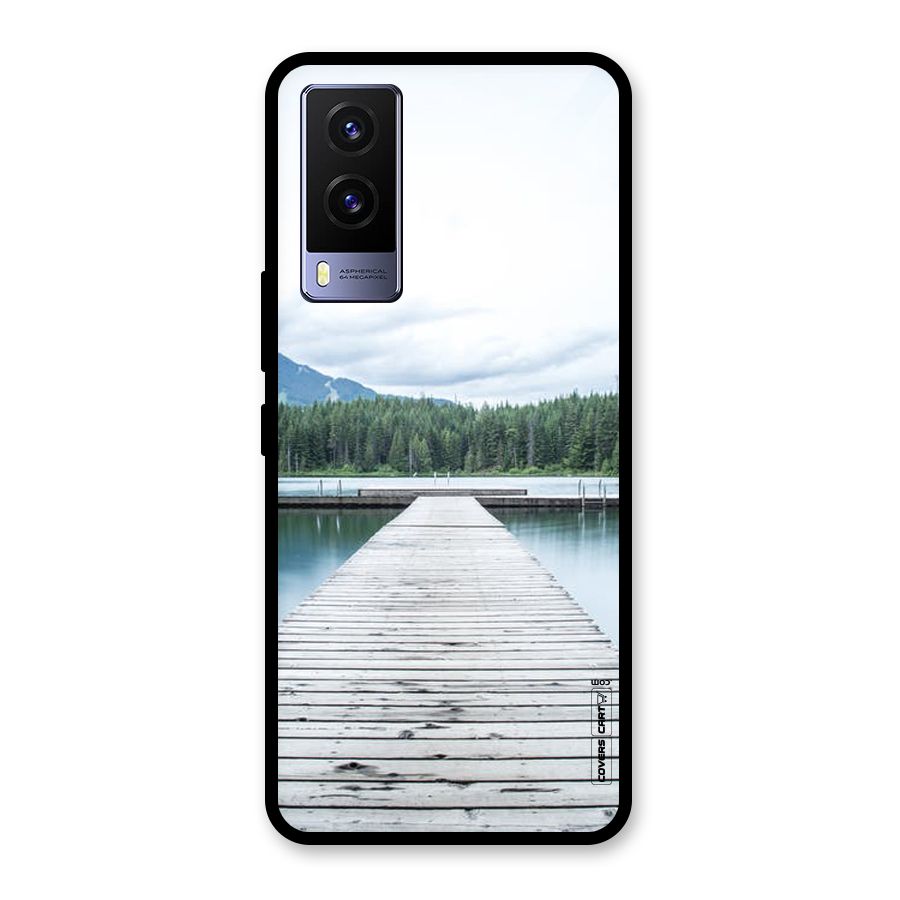 Dock River Glass Back Case for Vivo V21e 5G