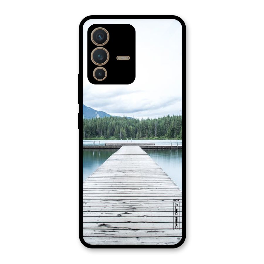 Dock River Glass Back Case for Vivo V23 5G