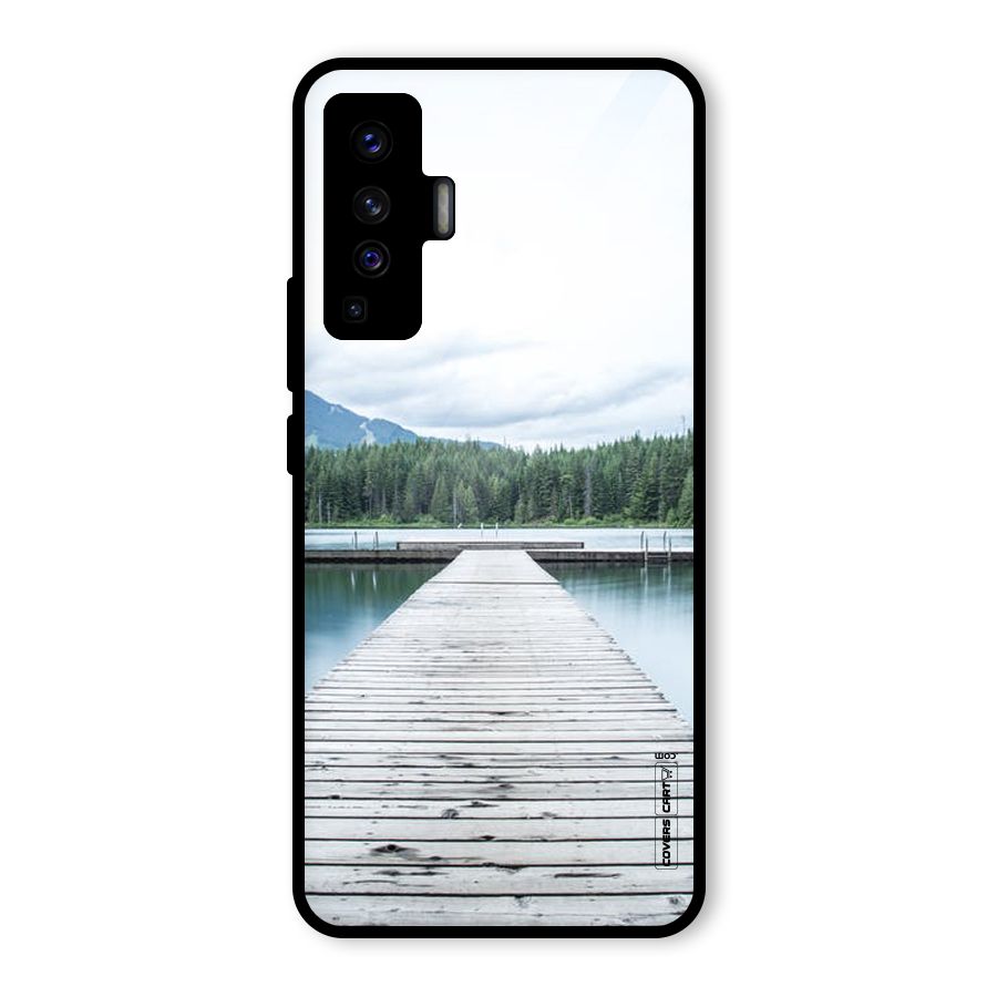 Dock River Glass Back Case for Vivo X50