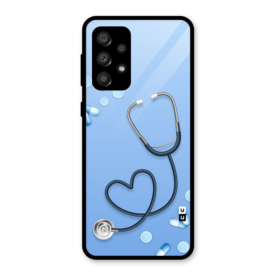 Doctors Stethoscope Glass Back Case for Galaxy A32