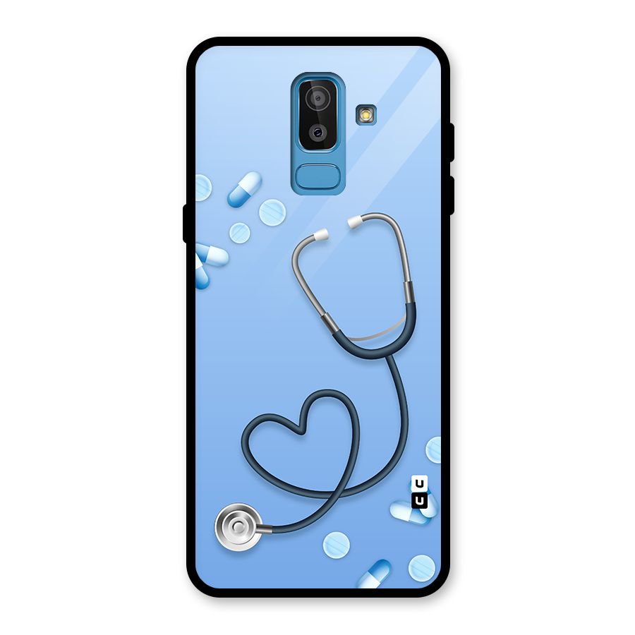 Doctors Stethoscope Glass Back Case for Galaxy J8