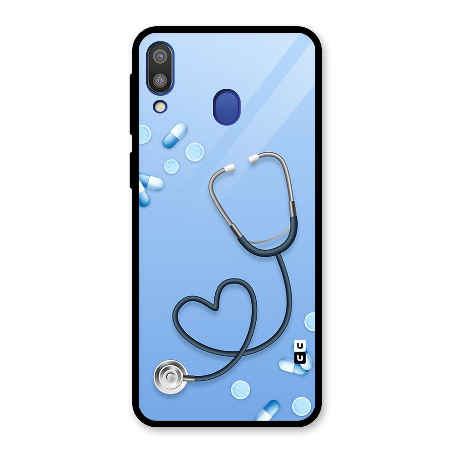 Doctors Stethoscope Glass Back Case for Galaxy M20