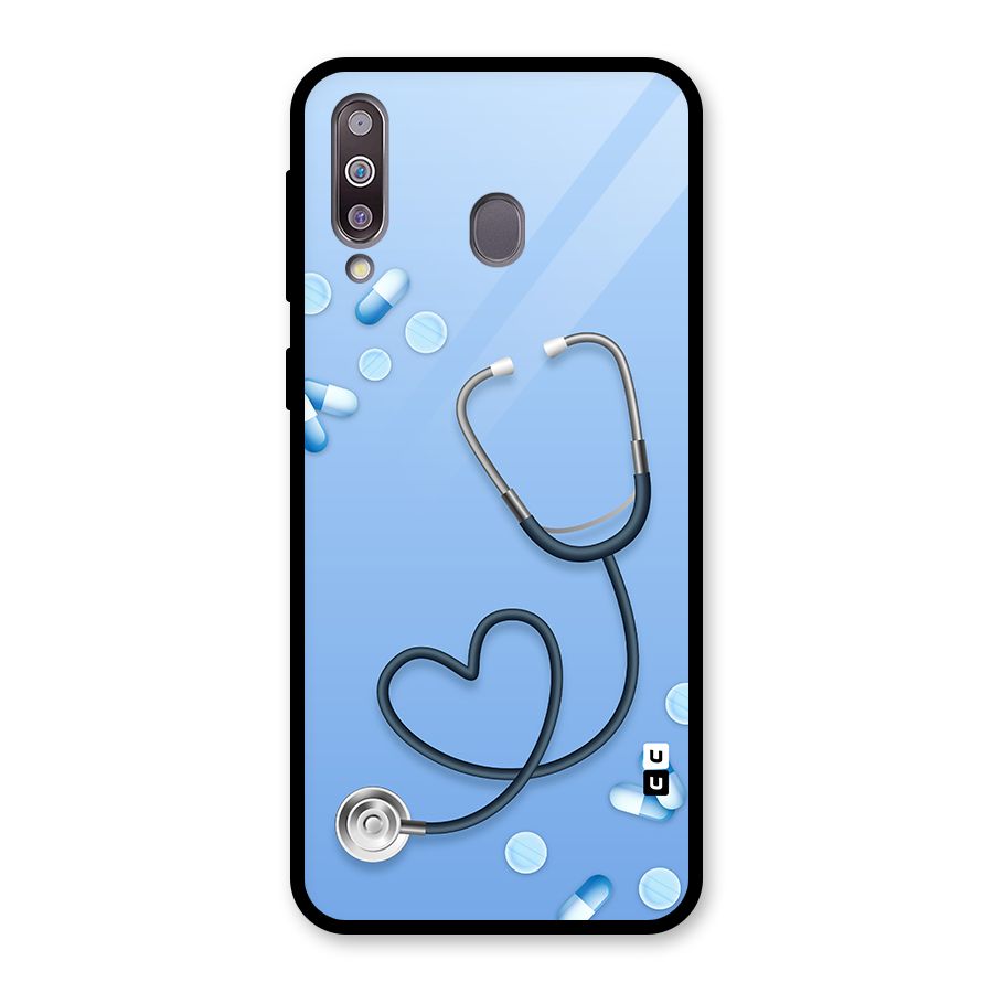 Doctors Stethoscope Glass Back Case for Galaxy M30