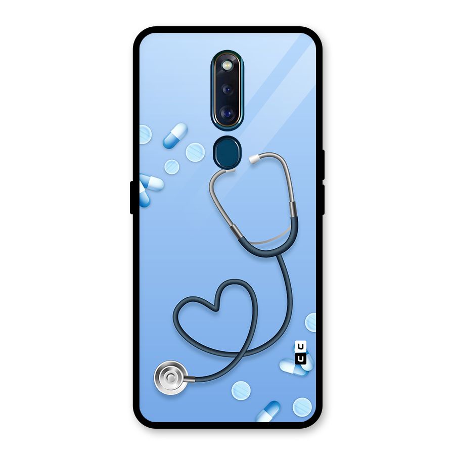 Doctors Stethoscope Glass Back Case for Oppo F11 Pro