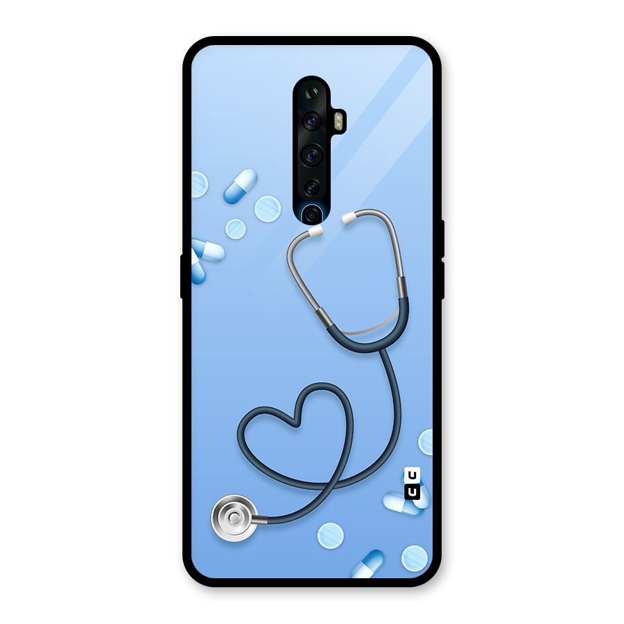 Doctors Stethoscope Glass Back Case for Oppo Reno2 F