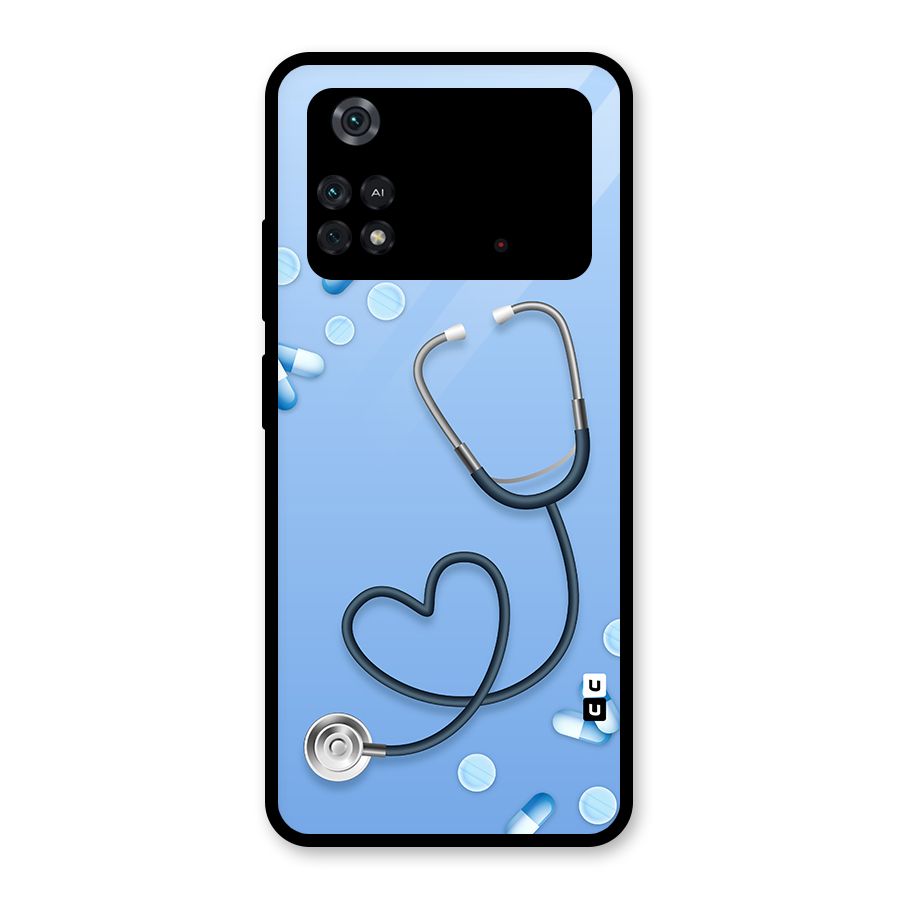Doctors Stethoscope Glass Back Case for Poco M4 Pro 4G