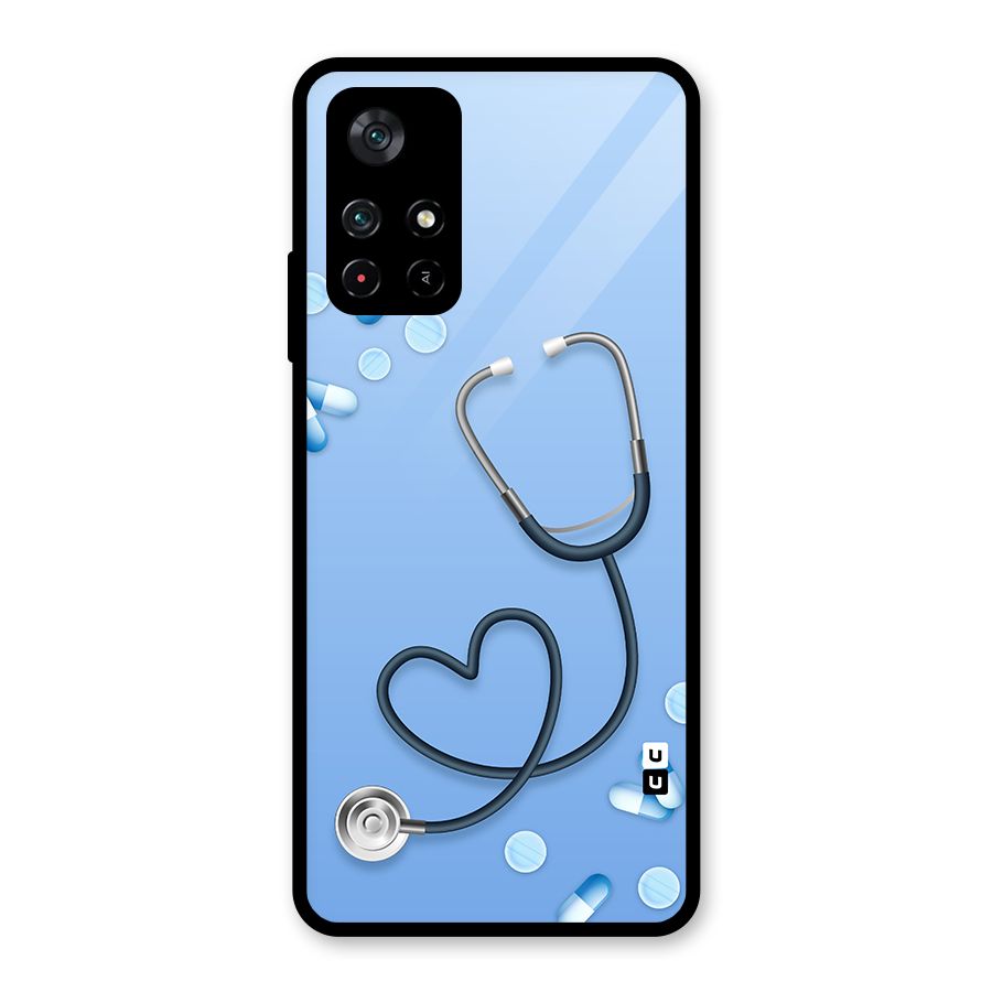 Doctors Stethoscope Glass Back Case for Poco M4 Pro 5G