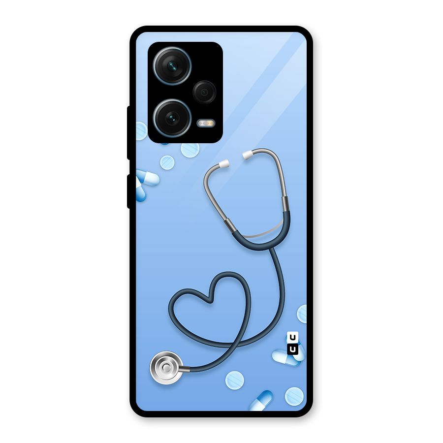 Doctors Stethoscope Glass Back Case for Redmi Note 12 Pro Plus 5G