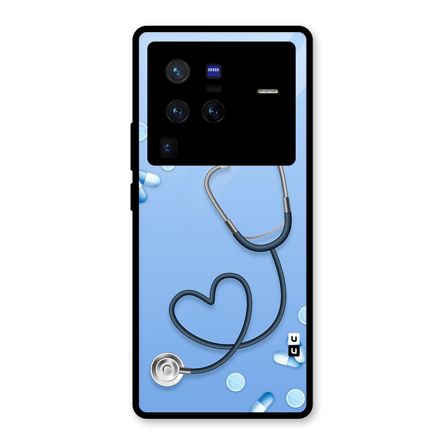 Doctors Stethoscope Glass Back Case for Vivo X80 Pro
