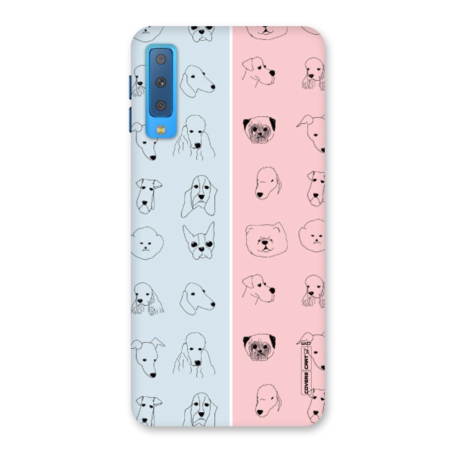 Dog Cat And Cow Back Case for Galaxy A7 (2018)