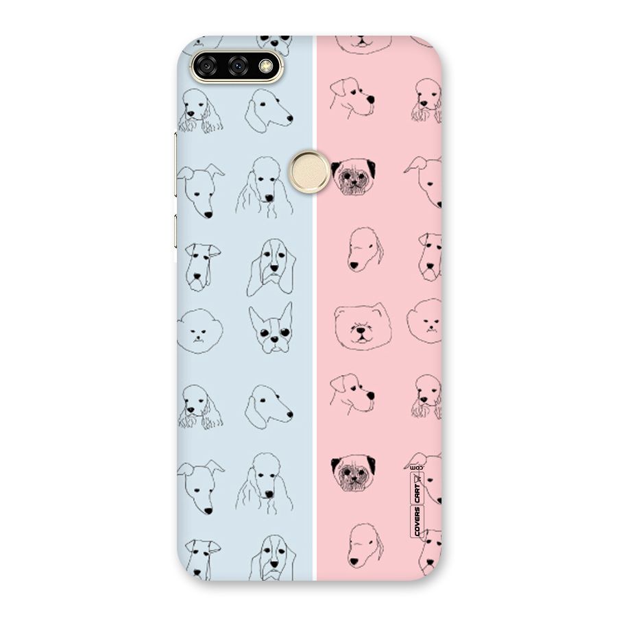 Dog Cat And Cow Back Case for Honor 7A