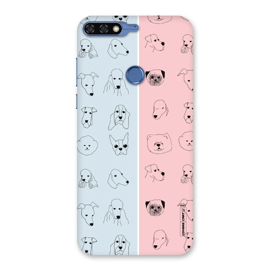 Dog Cat And Cow Back Case for Honor 7C