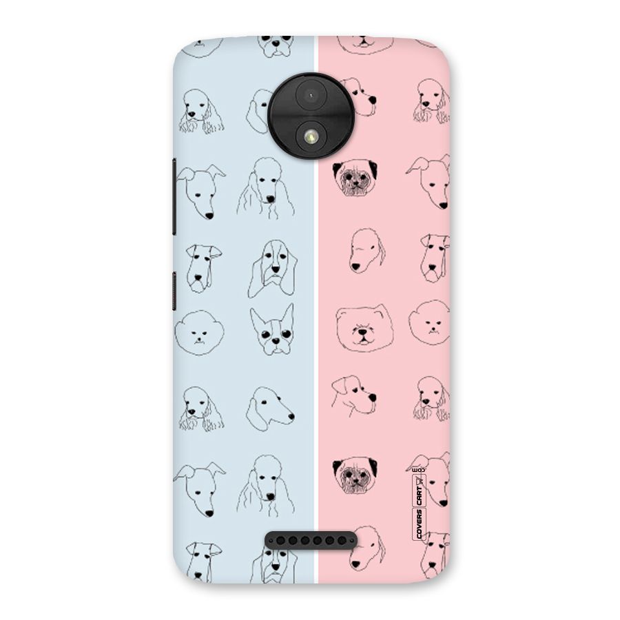 Dog Cat And Cow Back Case for Moto C