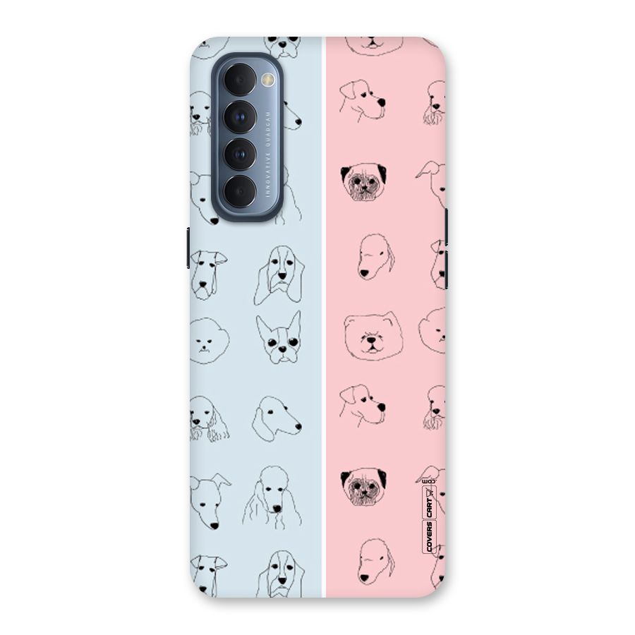 Dog Cat And Cow Back Case for Reno4 Pro