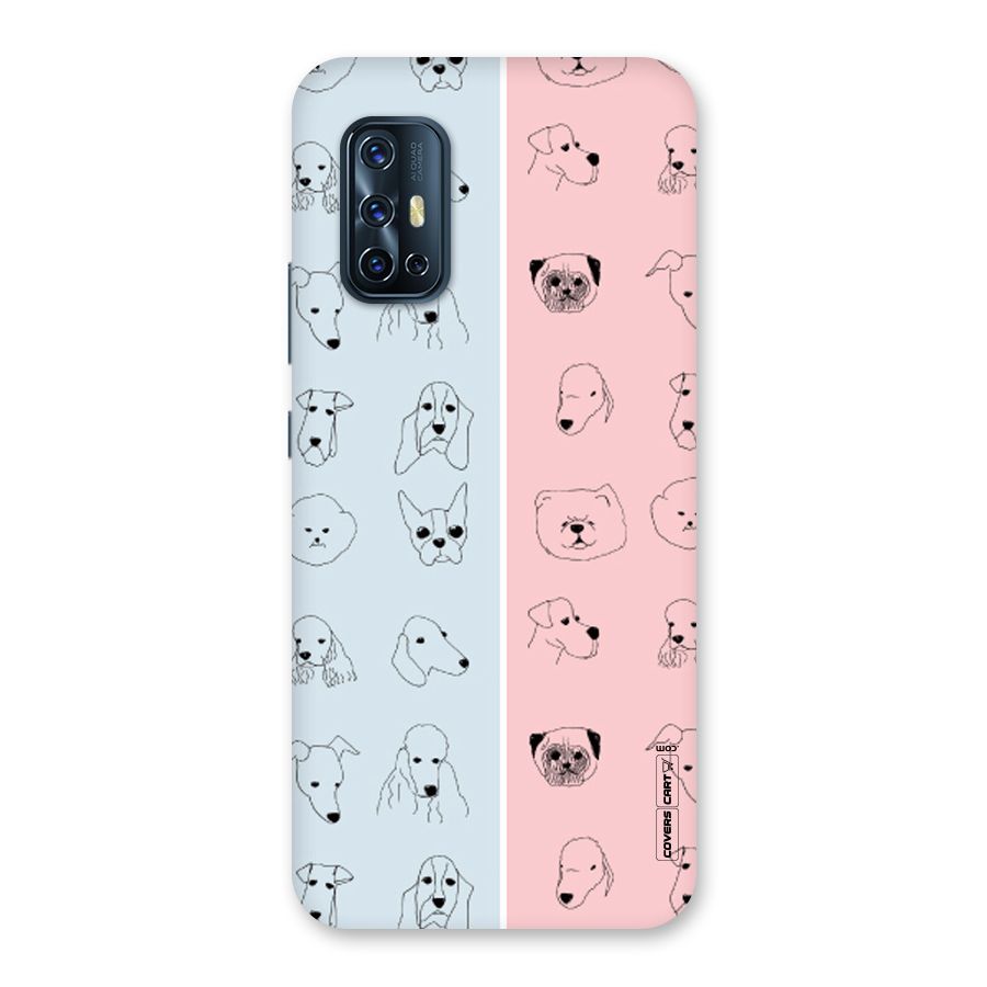 Dog Cat And Cow Back Case for Vivo V17