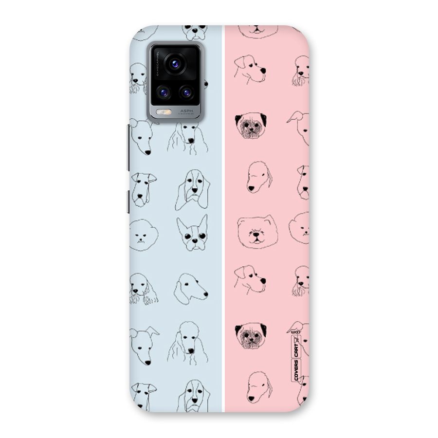 Dog Cat And Cow Back Case for Vivo V20