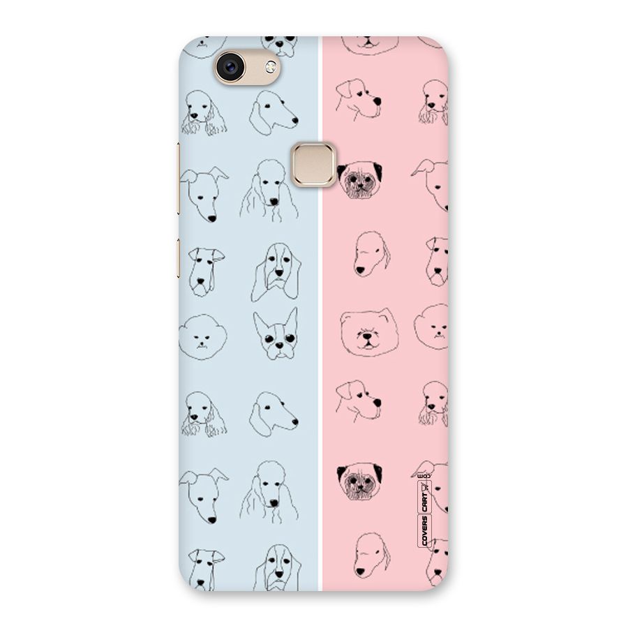 Dog Cat And Cow Back Case for Vivo V7