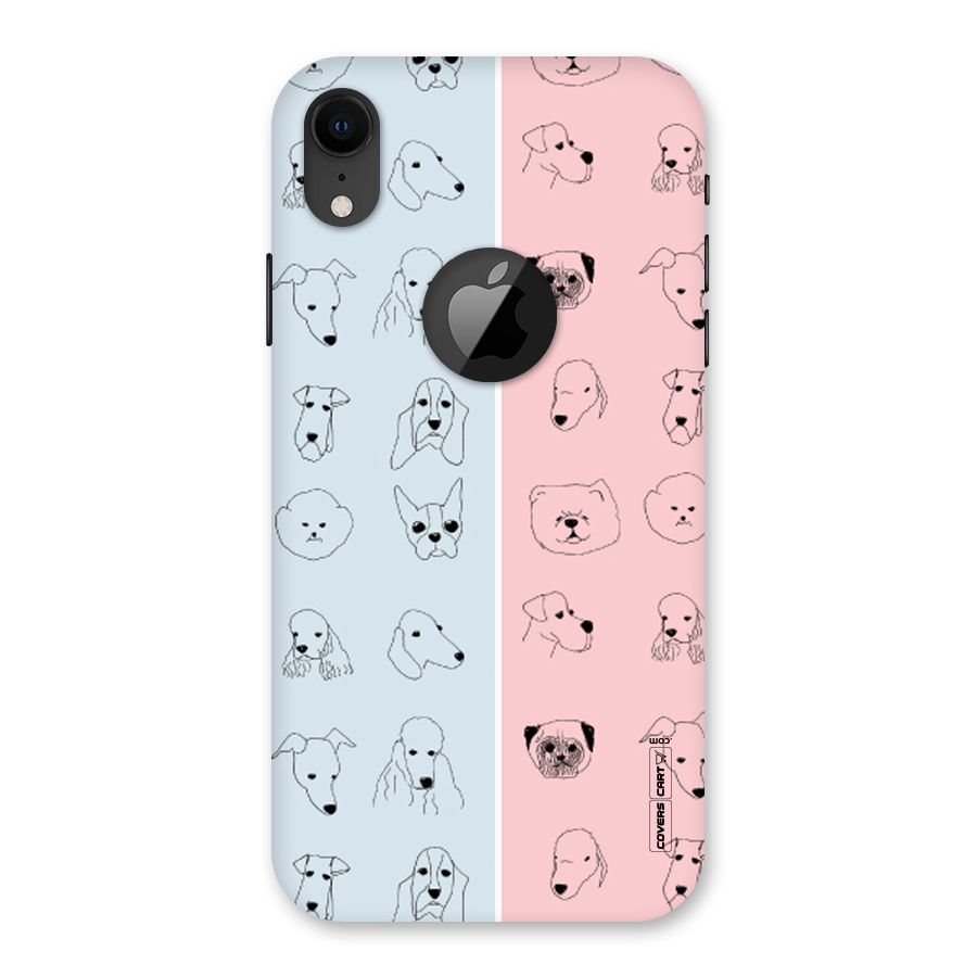 Dog Cat And Cow Back Case for iPhone XR Logo Cut
