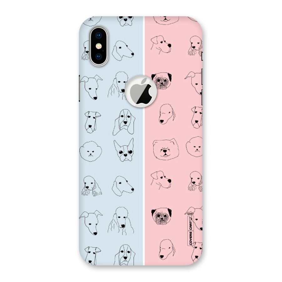 Dog Cat And Cow Back Case for iPhone X Logo Cut