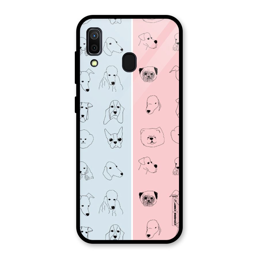 Dog Cat And Cow Glass Back Case for Galaxy A30