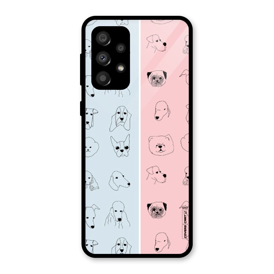 Dog Cat And Cow Glass Back Case for Galaxy A32