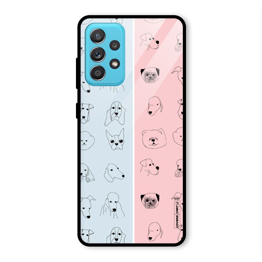 Dog Cat And Cow Glass Back Case for Galaxy A52