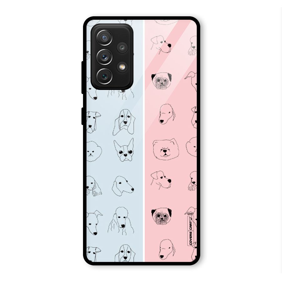 Dog Cat And Cow Glass Back Case for Galaxy A72