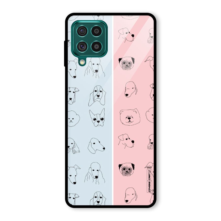 Dog Cat And Cow Glass Back Case for Galaxy F62