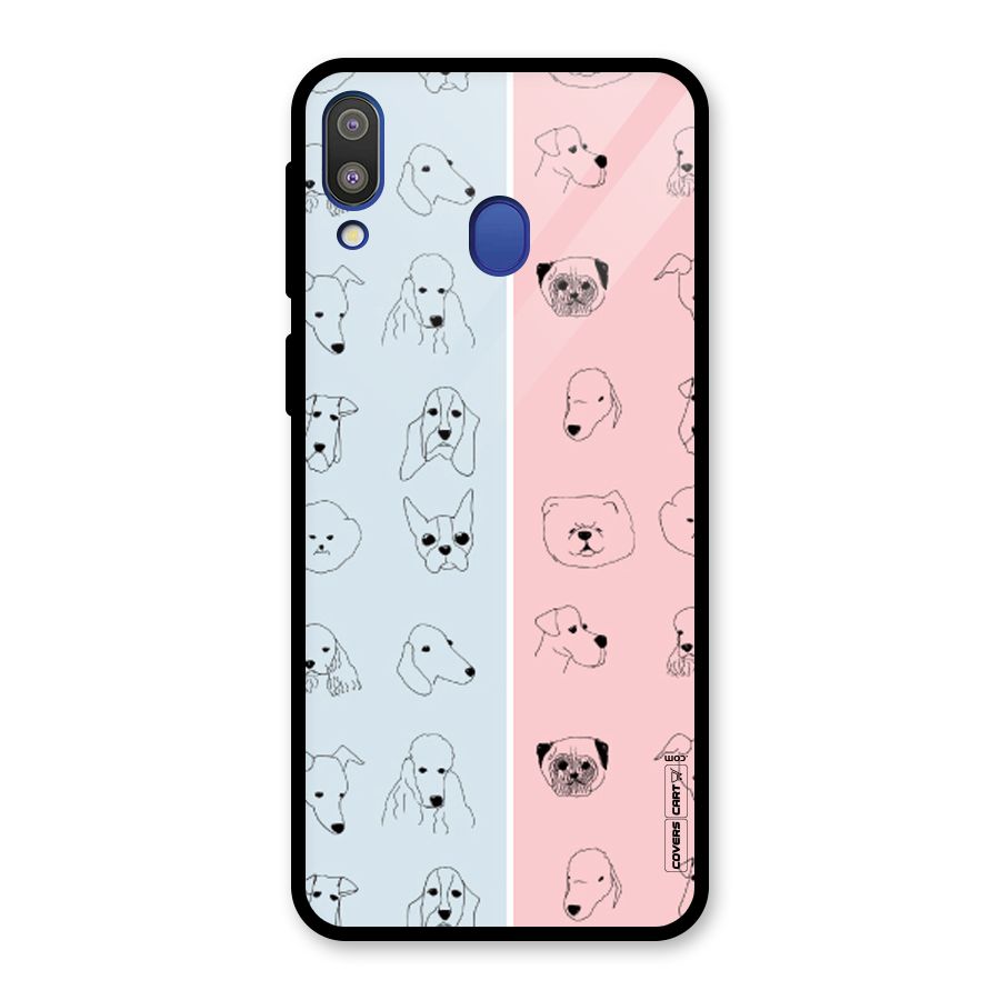 Dog Cat And Cow Glass Back Case for Galaxy M20
