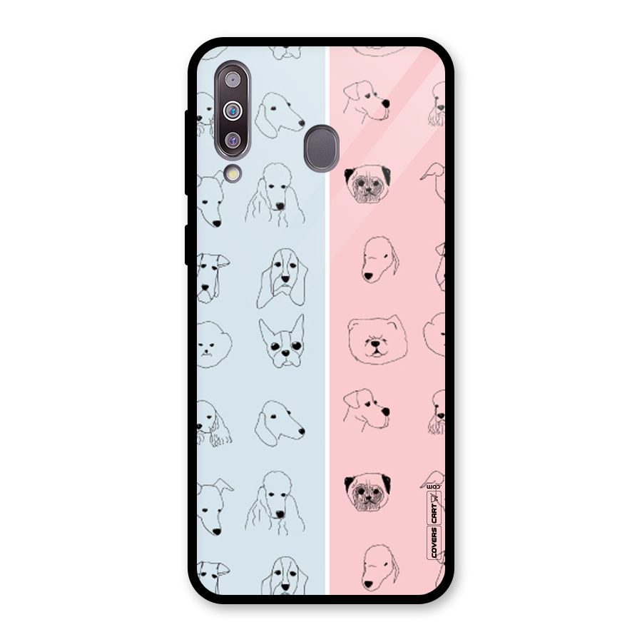 Dog Cat And Cow Glass Back Case for Galaxy M30