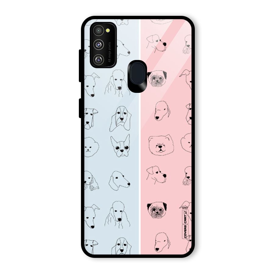 Dog Cat And Cow Glass Back Case for Galaxy M30s