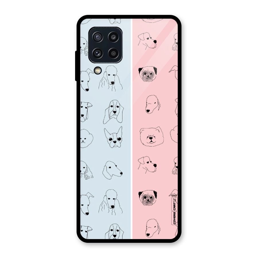 Dog Cat And Cow Glass Back Case for Galaxy M32