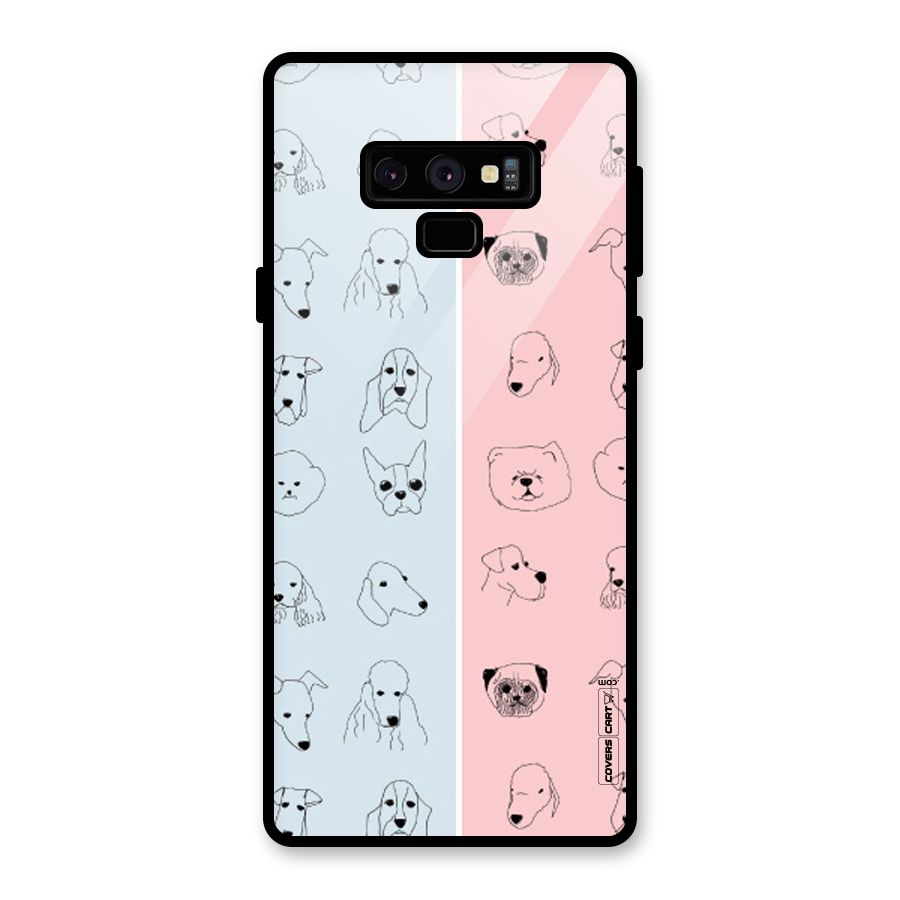 Dog Cat And Cow Glass Back Case for Galaxy Note 9