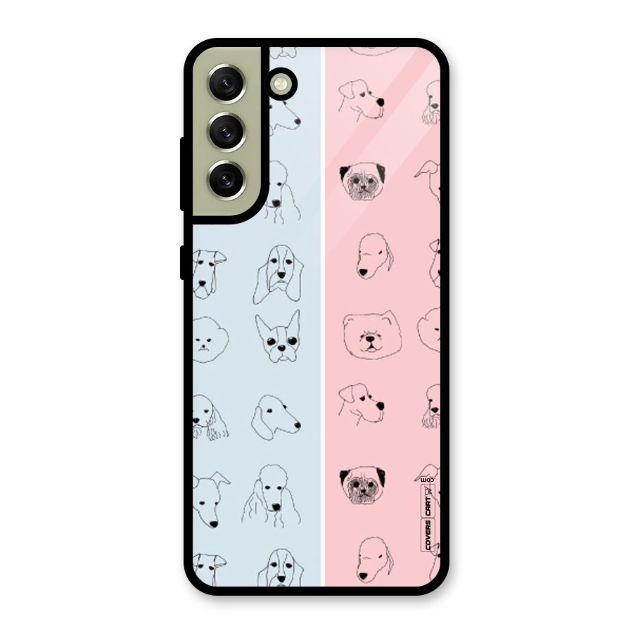 Dog Cat And Cow Glass Back Case for Galaxy S21 FE 5G