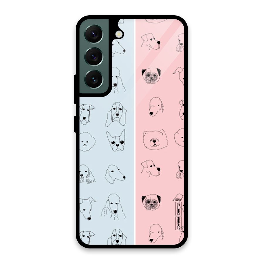 Dog Cat And Cow Glass Back Case for Galaxy S22 5G