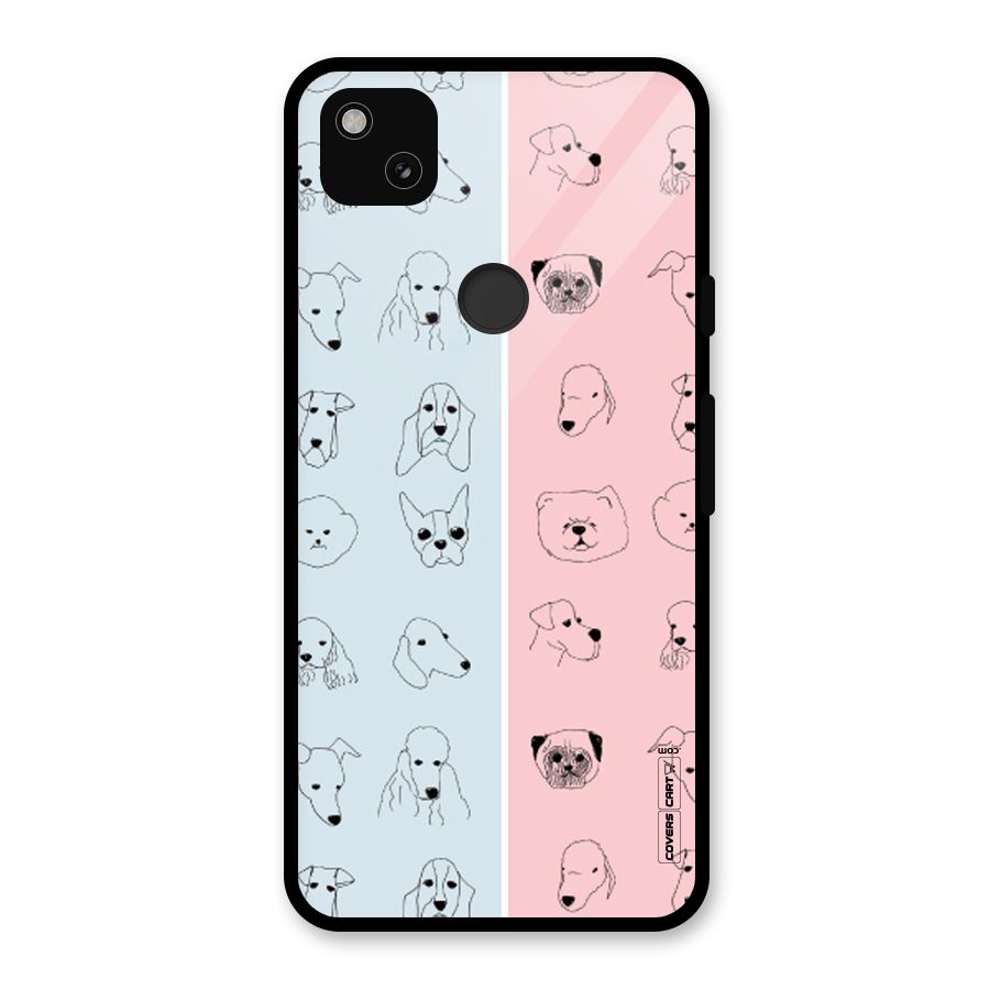 Dog Cat And Cow Glass Back Case for Google Pixel 4a