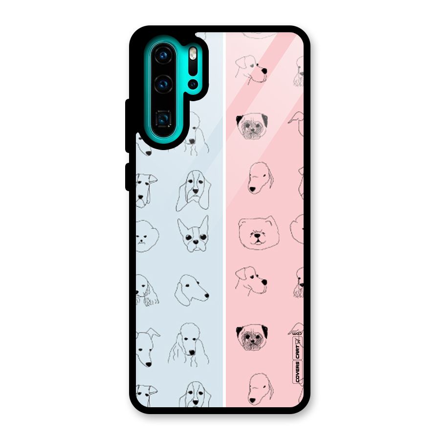 Dog Cat And Cow Glass Back Case for Huawei P30 Pro