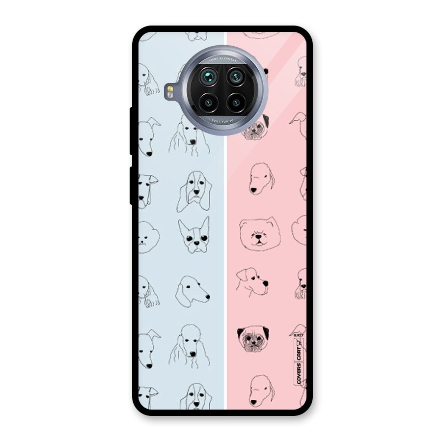 Dog Cat And Cow Glass Back Case for Mi 10i
