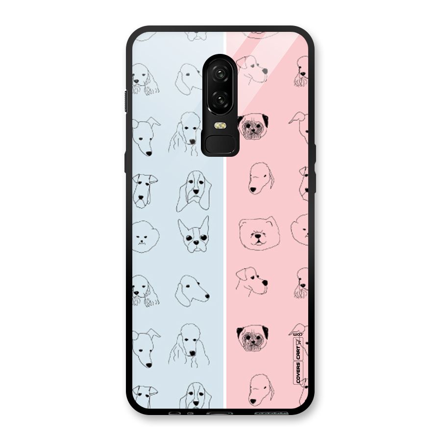Dog Cat And Cow Glass Back Case for OnePlus 6