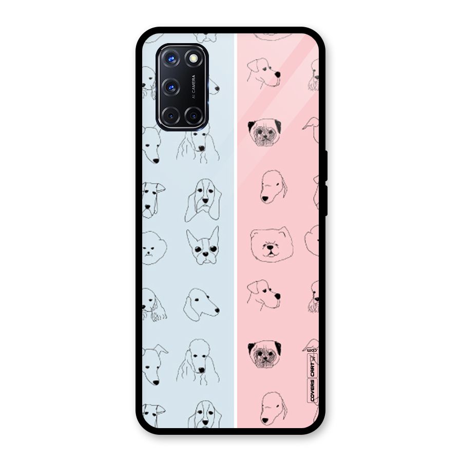 Dog Cat And Cow Glass Back Case for Oppo A52