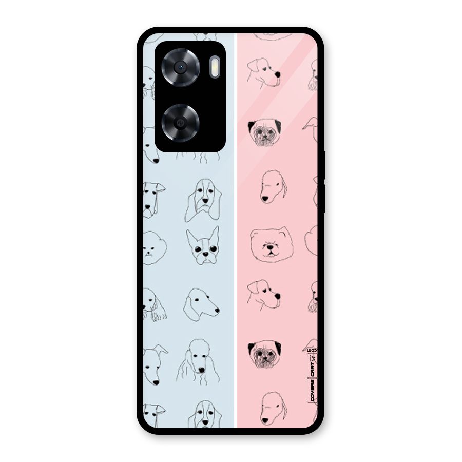 Dog Cat And Cow Glass Back Case for Oppo A57 2022