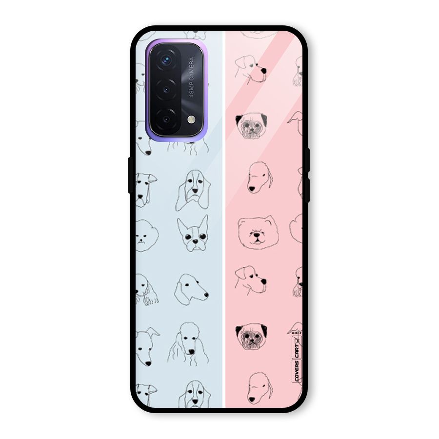 Dog Cat And Cow Glass Back Case for Oppo A74 5G