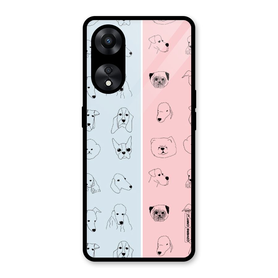 Dog Cat And Cow Glass Back Case for Oppo A78