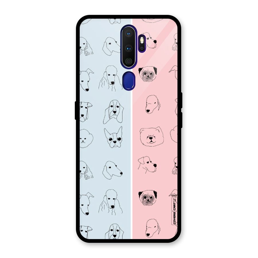 Dog Cat And Cow Glass Back Case for Oppo A9 (2020)