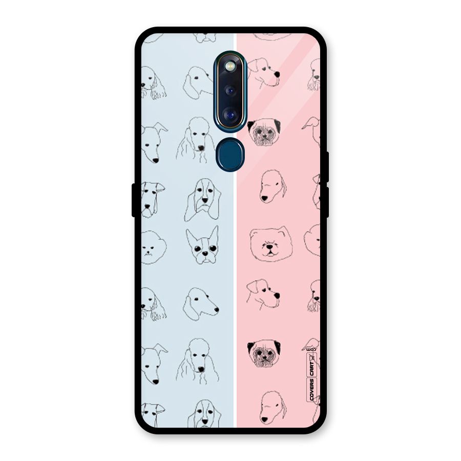 Dog Cat And Cow Glass Back Case for Oppo F11 Pro