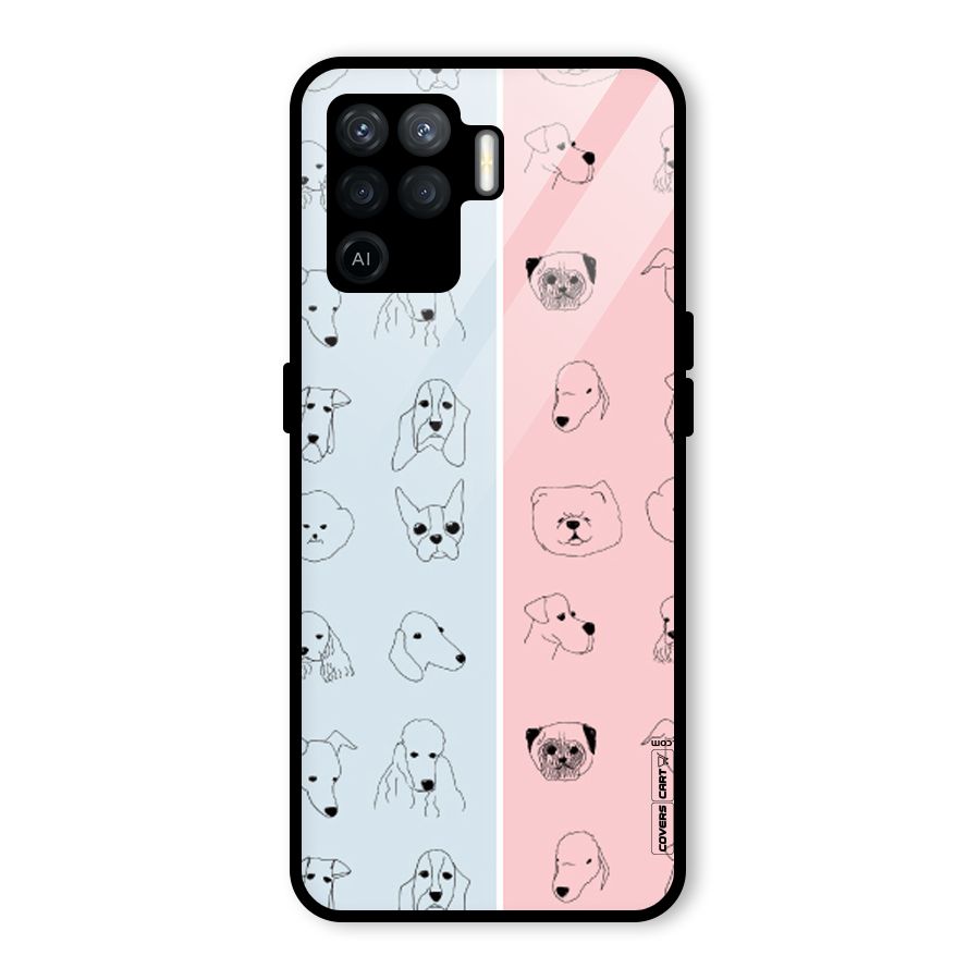 Dog Cat And Cow Glass Back Case for Oppo F19 Pro