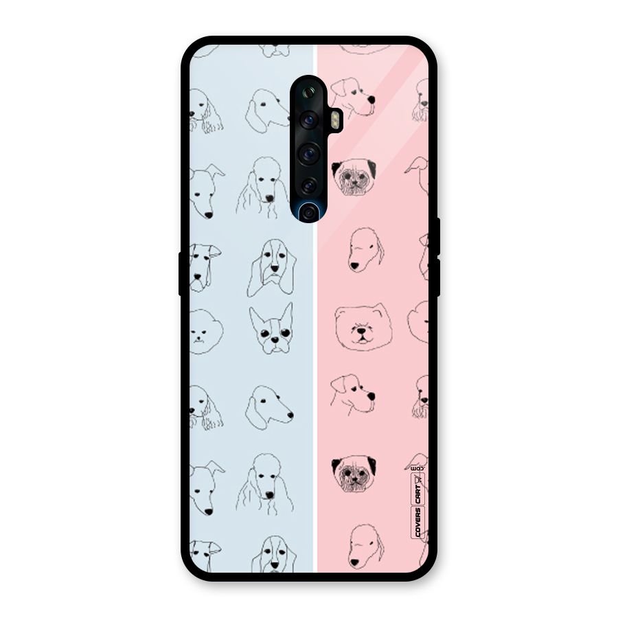 Dog Cat And Cow Glass Back Case for Oppo Reno2 F