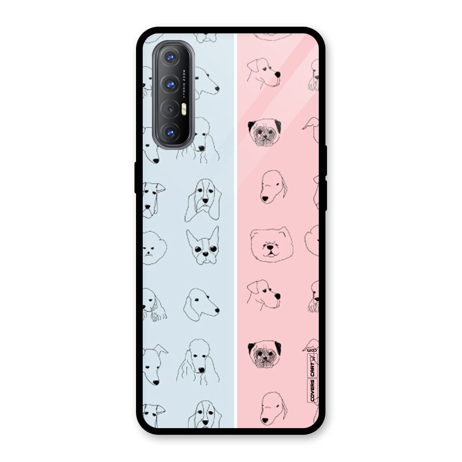 Dog Cat And Cow Glass Back Case for Oppo Reno3 Pro