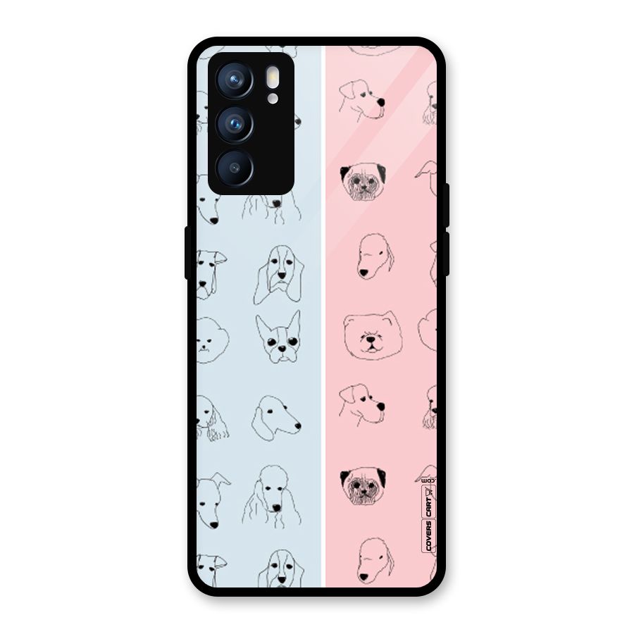 Dog Cat And Cow Glass Back Case for Oppo Reno6 5G